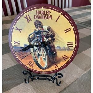 Harley Davidson Bulova clock. Working good used condition.